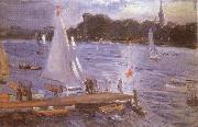 Max Slevogt The Alster at Hamburg oil on canvas